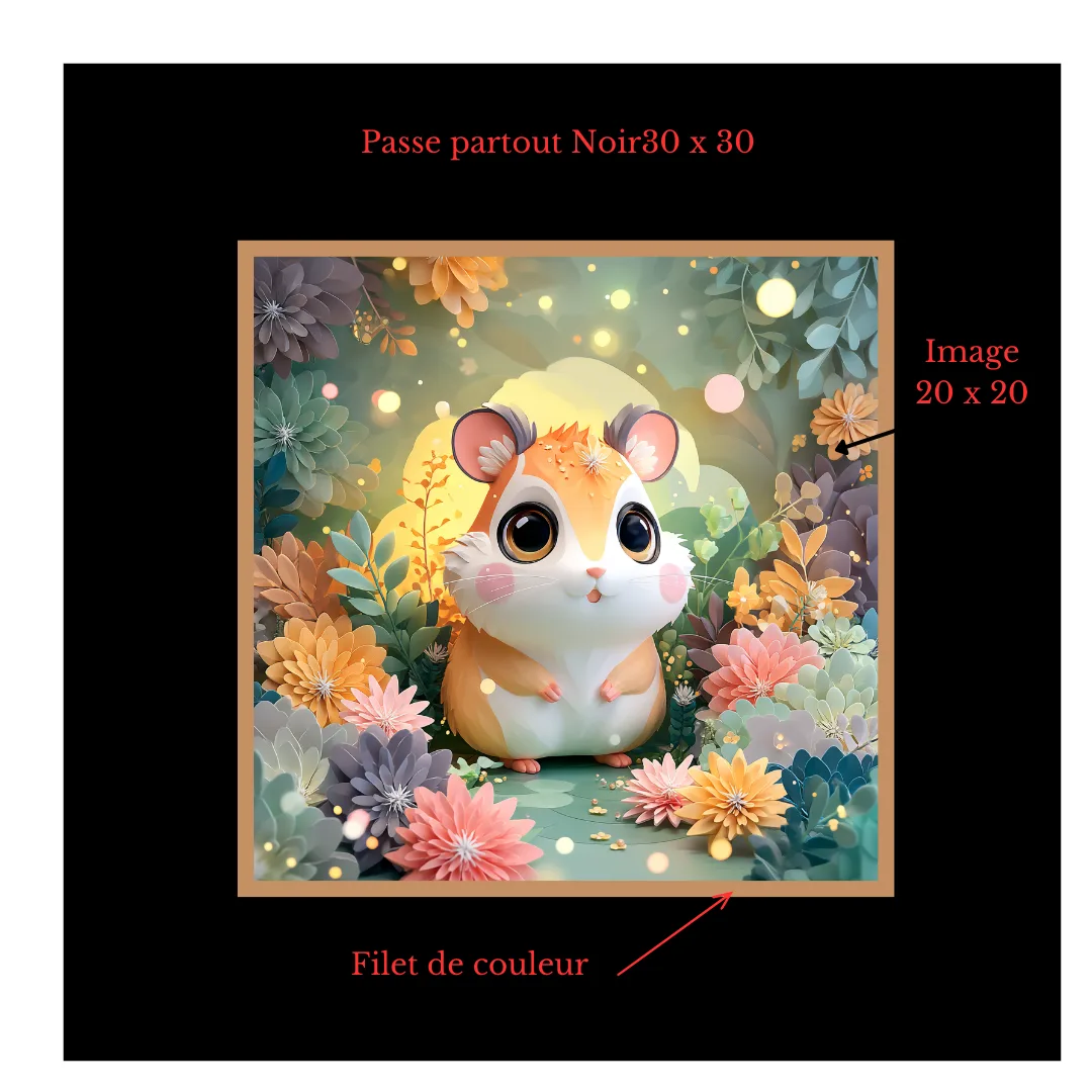Illustration Kawai Hamster 2