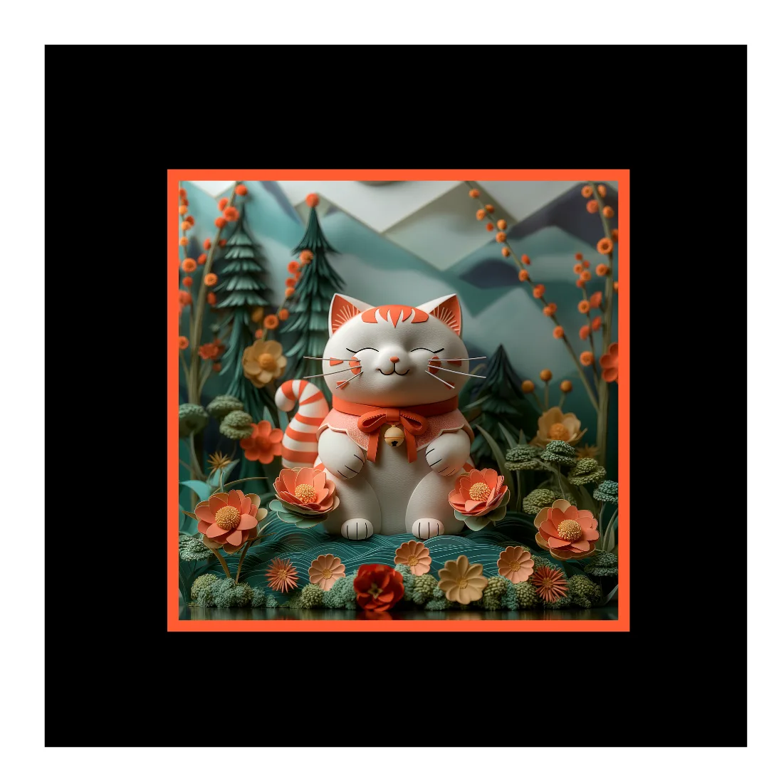Illustration Maneki-Neko