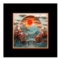 Illustration Japon Mont Fuji 1