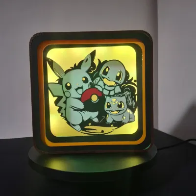 Veilleuse Pokémon en papier découpé : offrir la lumière de Pikachu à un jeune fan